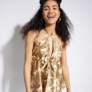 Satin wrap baby doll halter